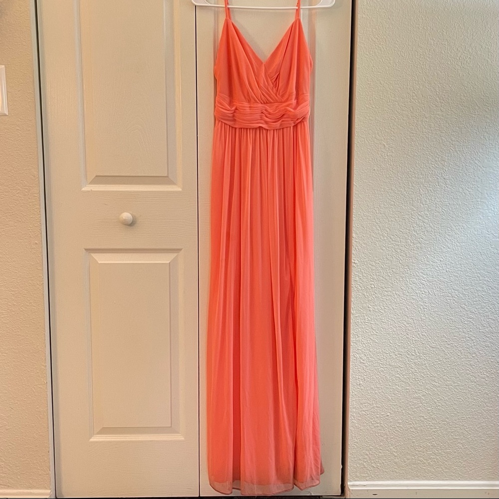 David's Bridal Coral Reef Long Dress